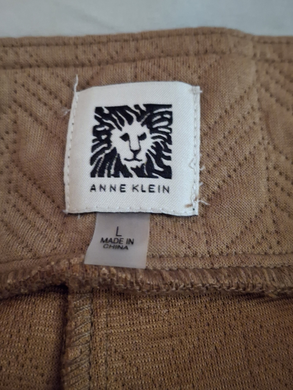 Anne Klein Textured Wide-Leg Pants in Camel - Picture 6 of 10